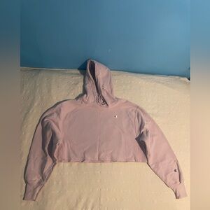 Champion reverse Women wave Lavender light pink Cropped Hoodie Size Medium